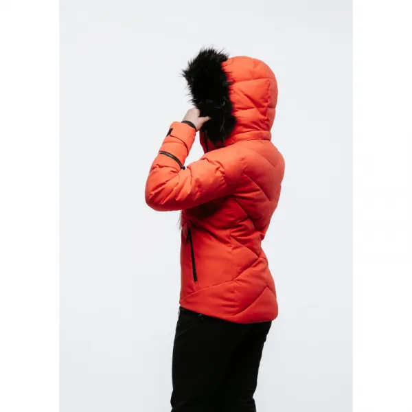 Dámska lyžiarska bunda s kapucňou BLIZZARD W2W Ski Jacket Lavarone, hot coral