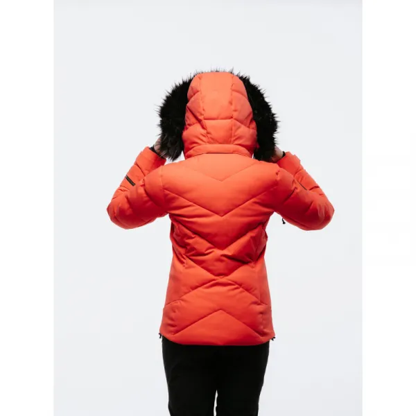 Dámska lyžiarska bunda s kapucňou BLIZZARD W2W Ski Jacket Lavarone, hot coral