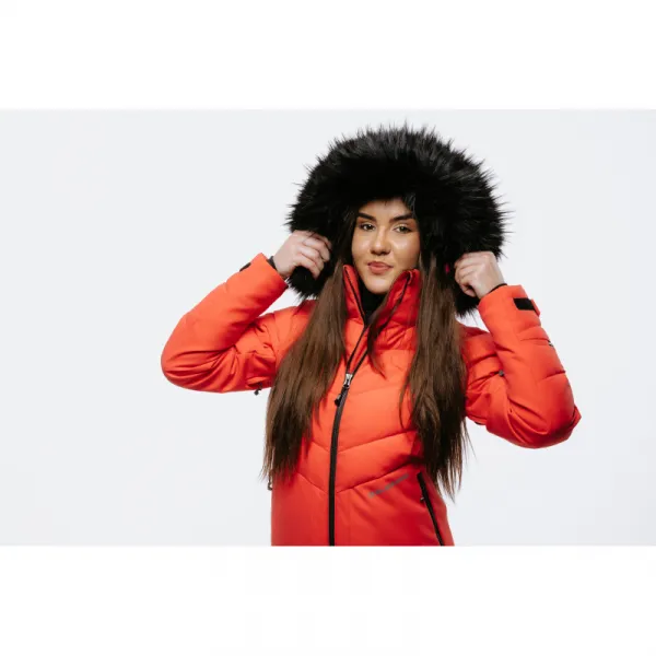 Dámska lyžiarska bunda s kapucňou BLIZZARD W2W Ski Jacket Lavarone, hot coral