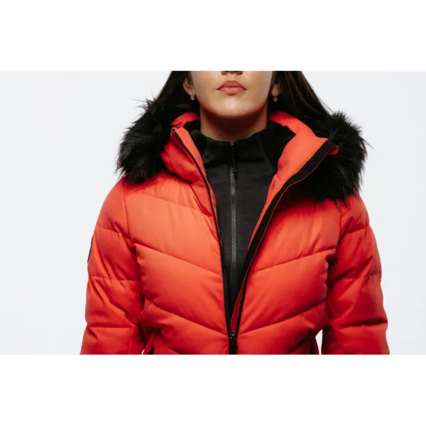 Dámska lyžiarska bunda s kapucňou BLIZZARD W2W Ski Jacket Lavarone, hot coral