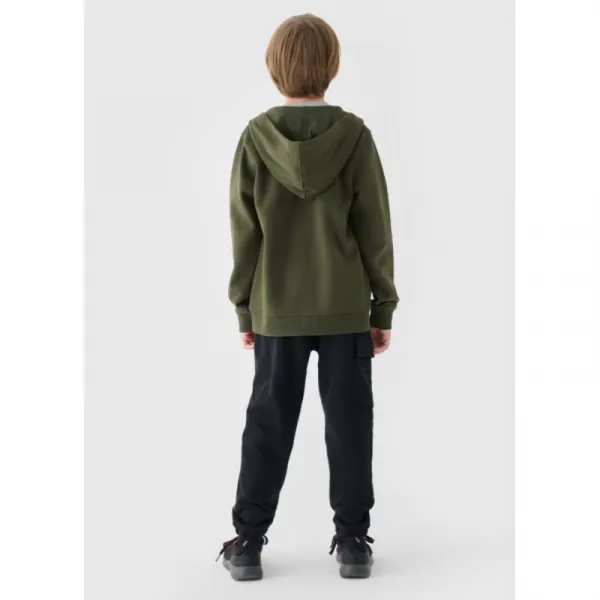 Chlapčenské zateplené tepláky 4F JUNIOR TROUSERS-JWAW24TTROM760-20S-DEEP BLACK