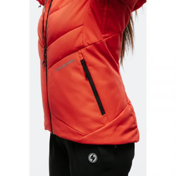 Dámska lyžiarska bunda s kapucňou BLIZZARD W2W Ski Jacket Lavarone, hot coral