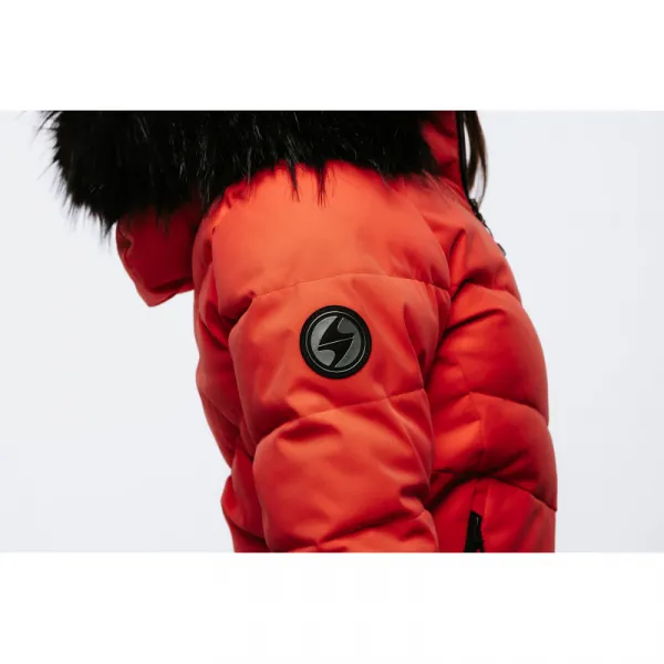 Dámska lyžiarska bunda s kapucňou BLIZZARD W2W Ski Jacket Lavarone, hot coral