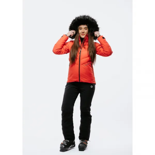 Dámska lyžiarska bunda s kapucňou BLIZZARD W2W Ski Jacket Lavarone, hot coral