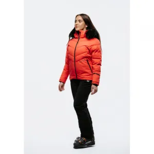 Dámska lyžiarska bunda s kapucňou BLIZZARD W2W Ski Jacket Lavarone, hot coral