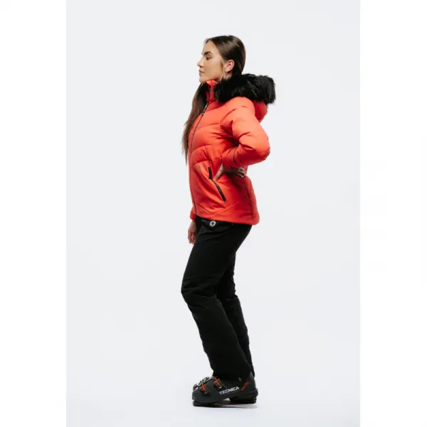 Dámska lyžiarska bunda s kapucňou BLIZZARD W2W Ski Jacket Lavarone, hot coral