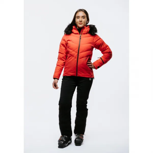 Dámska lyžiarska bunda s kapucňou BLIZZARD W2W Ski Jacket Lavarone, hot coral