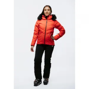 Dámska lyžiarska bunda s kapucňou BLIZZARD W2W Ski Jacket Lavarone, hot coral