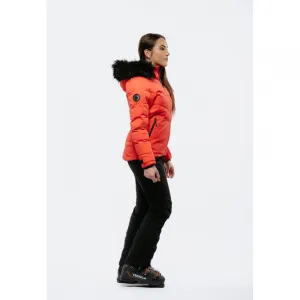 Dámska lyžiarska bunda s kapucňou BLIZZARD W2W Ski Jacket Lavarone, hot coral