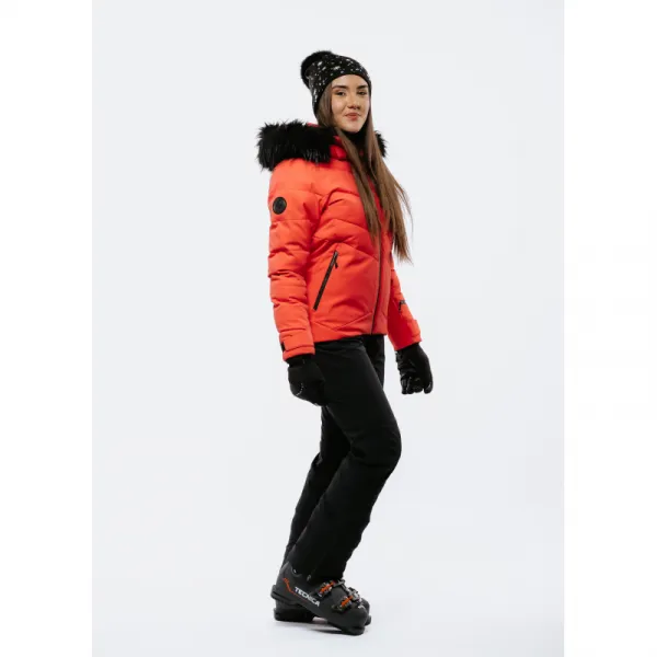 Dámska lyžiarska bunda s kapucňou BLIZZARD W2W Ski Jacket Lavarone, hot coral