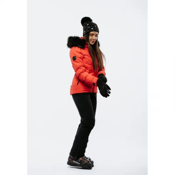 Dámska lyžiarska bunda s kapucňou BLIZZARD W2W Ski Jacket Lavarone, hot coral