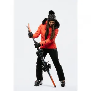 Dámska lyžiarska bunda s kapucňou BLIZZARD W2W Ski Jacket Lavarone, hot coral