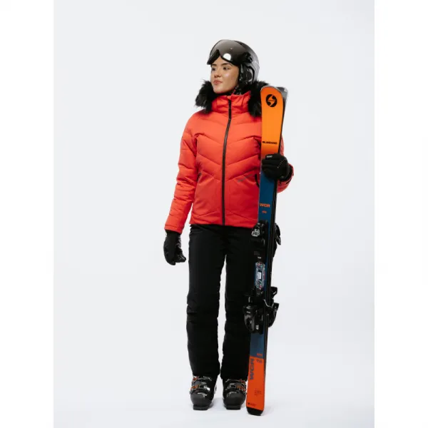 Dámska lyžiarska bunda s kapucňou BLIZZARD W2W Ski Jacket Lavarone, hot coral