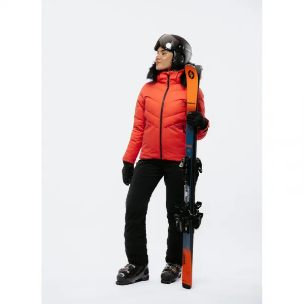 Dámska lyžiarska bunda s kapucňou BLIZZARD W2W Ski Jacket Lavarone, hot coral