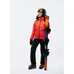 Dámska lyžiarska bunda s kapucňou BLIZZARD W2W Ski Jacket Lavarone, hot coral