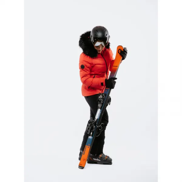 Dámska lyžiarska bunda s kapucňou BLIZZARD W2W Ski Jacket Lavarone, hot coral