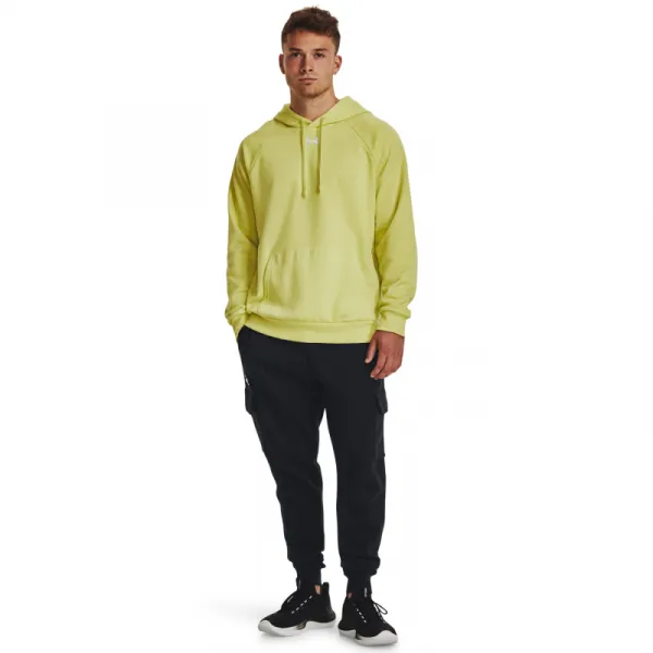 Pánska zateplená mikina s kapucňou UNDER ARMOUR UA Rival Fleece Hoodie-YLW