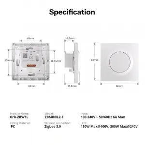 Smart vypínač osvetlenia SONOFF ZBMINIL2-E ZigBee