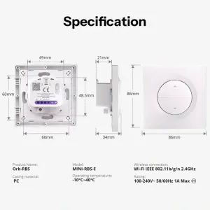 Smart spínač žalúzií a roliet SONOFF MINI-RBS-E Matter