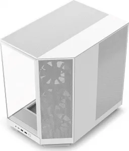 NZXT skříň H6 Flow dvoukomorová / MidT / 3x120mm fan / 2xUSB 3.2 / USB-C / prosklená bočnice i čelo / bílá