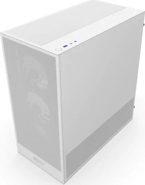 NZXT skříň H5 Flow RGB edition / 1x360 mm RGB core fan / 1x120mm / USB 3.0 / USB-C 3.1 / průhledná bočnice / mesh /bílá