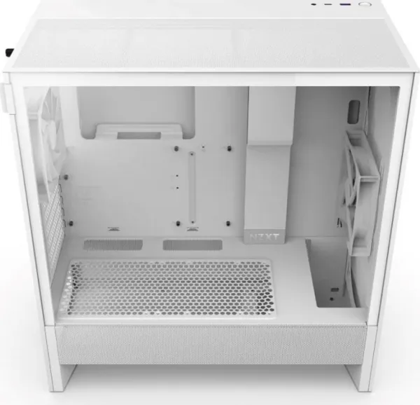 NZXT skříň H5 Flow edition / 2x120 mm fan / USB 3.0 / USB-C 3.1 / průhledná bočnice / mesh panel / bílá