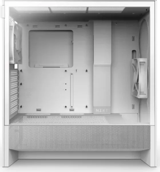 NZXT skříň H5 Flow edition / 2x120 mm fan / USB 3.0 / USB-C 3.1 / průhledná bočnice / mesh panel / bílá