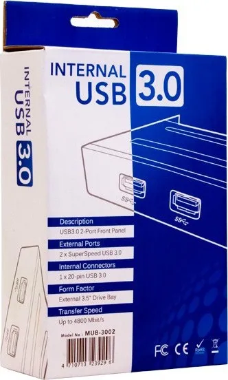 CHIEFTEC MUB-3002 USB 3.0 Front Panel, 2 x USB 3.0