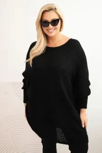Legínovo Dámsky sveter Plus Size s moherom pončo bordový Farba: Khaki, Veľkosť: UNI