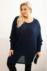 Legínovo Dámsky sveter Plus Size s moherom pončo bordový Farba: Khaki, Veľkosť: UNI