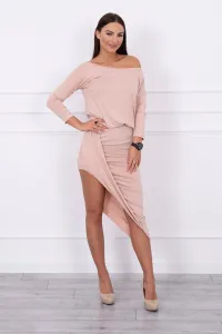 Legínovo Asymetrické šaty, 3/4 rukáv zelené Farba: Zelená, Veľkosť: UNI