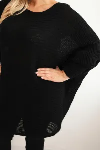 Legínovo Dámsky sveter Plus Size s moherom pončo bordový Farba: Khaki, Veľkosť: UNI