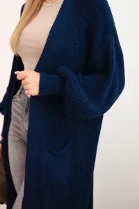 Legínovo Dlhý kardigan sveter cappuccino Farba: Červená, Veľkosť: UNI