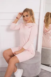 Legínovo Mätová šaty s kapucňou a vreckami Farba: Modrá, Veľkosť: UNI