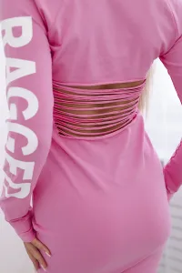 Legínovo Šaty Ragged sivý melír Farba: Modrá, Veľkosť: UNI