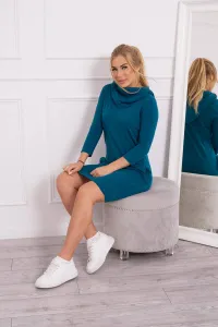 Legínovo Mätová šaty s kapucňou a vreckami Farba: Modrá, Veľkosť: UNI
