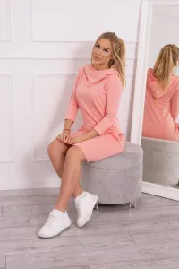 Legínovo Mätová šaty s kapucňou a vreckami Farba: Modrá, Veľkosť: UNI