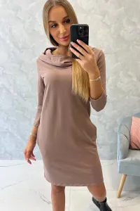 Legínovo Mätová šaty s kapucňou a vreckami Farba: Modrá, Veľkosť: UNI