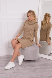 Legínovo Mätová šaty s kapucňou a vreckami Farba: Modrá, Veľkosť: UNI