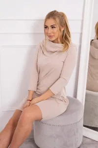 Legínovo Mätová šaty s kapucňou a vreckami Farba: Modrá, Veľkosť: UNI
