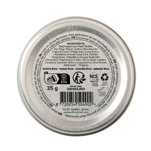 Prírodný krémový dezodorant Sweet Rose We love the planet 35g
