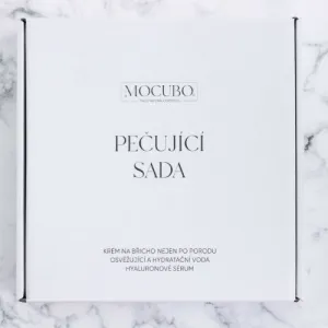 Ošetrujúca sada (osviežujúca a hydratačná voda, hyaluronové sérum, krém na brucho) MOCUBO