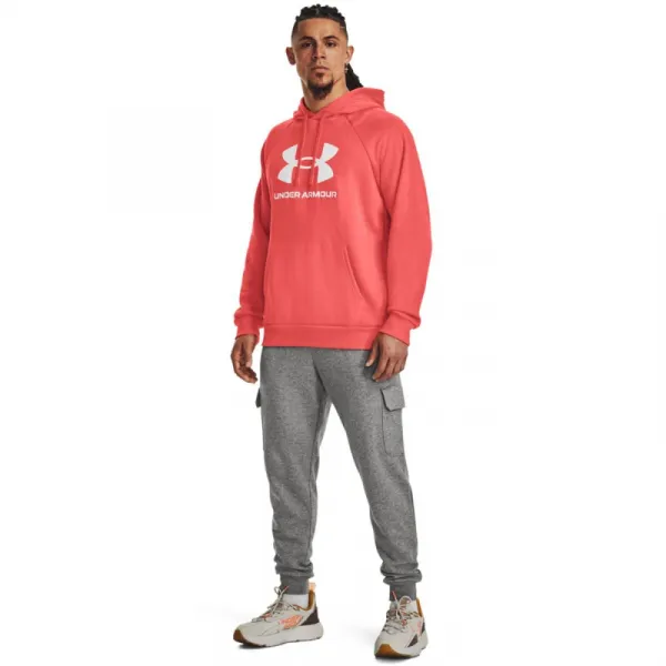 Pánska zateplená mikina s kapucňou UNDER ARMOUR UA Rival Fleece Logo HD-RED