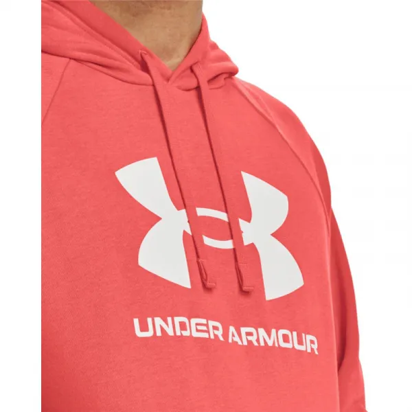 Pánska zateplená mikina s kapucňou UNDER ARMOUR UA Rival Fleece Logo HD-RED