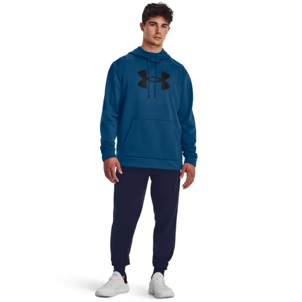 Pánska zateplená tréningová mikina s kapucňou UNDER ARMOUR UA Armour Fleece Big Logo HD-BLU