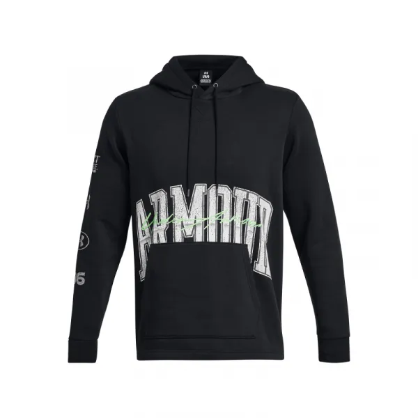 Pánska zateplená mikina s kapucňou UNDER ARMOUR UA Essential Flc Nov Hood-BLK