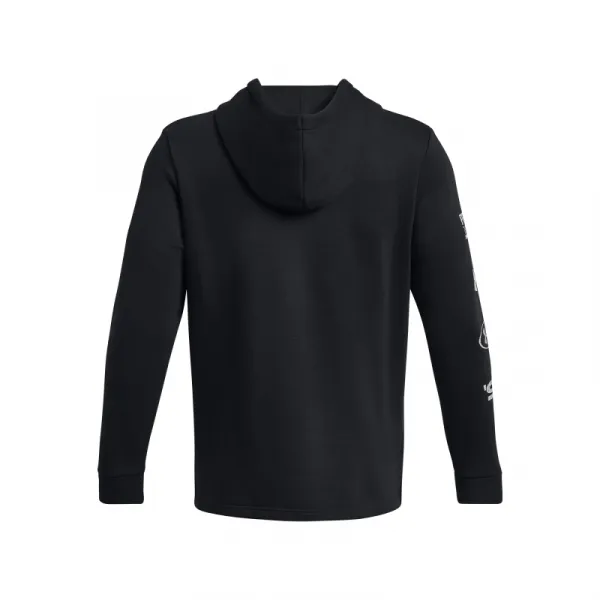 Pánska zateplená mikina s kapucňou UNDER ARMOUR UA Essential Flc Nov Hood-BLK