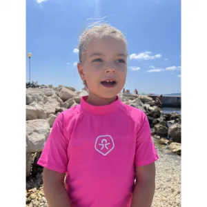 Tričko na kúpanie COLOR KIDS T-shirt - Solid-571-Pink Yarrow
