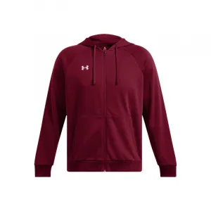 Pánska zateplená mikina so zipsom UNDER ARMOUR UA Rival Fleece FZ Hoodie-RED