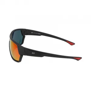 Polarizačné slnečné okuliare H.I.S. POLARIZED HPS37105-1, black, smoke with red mirror POL, 66-10-142